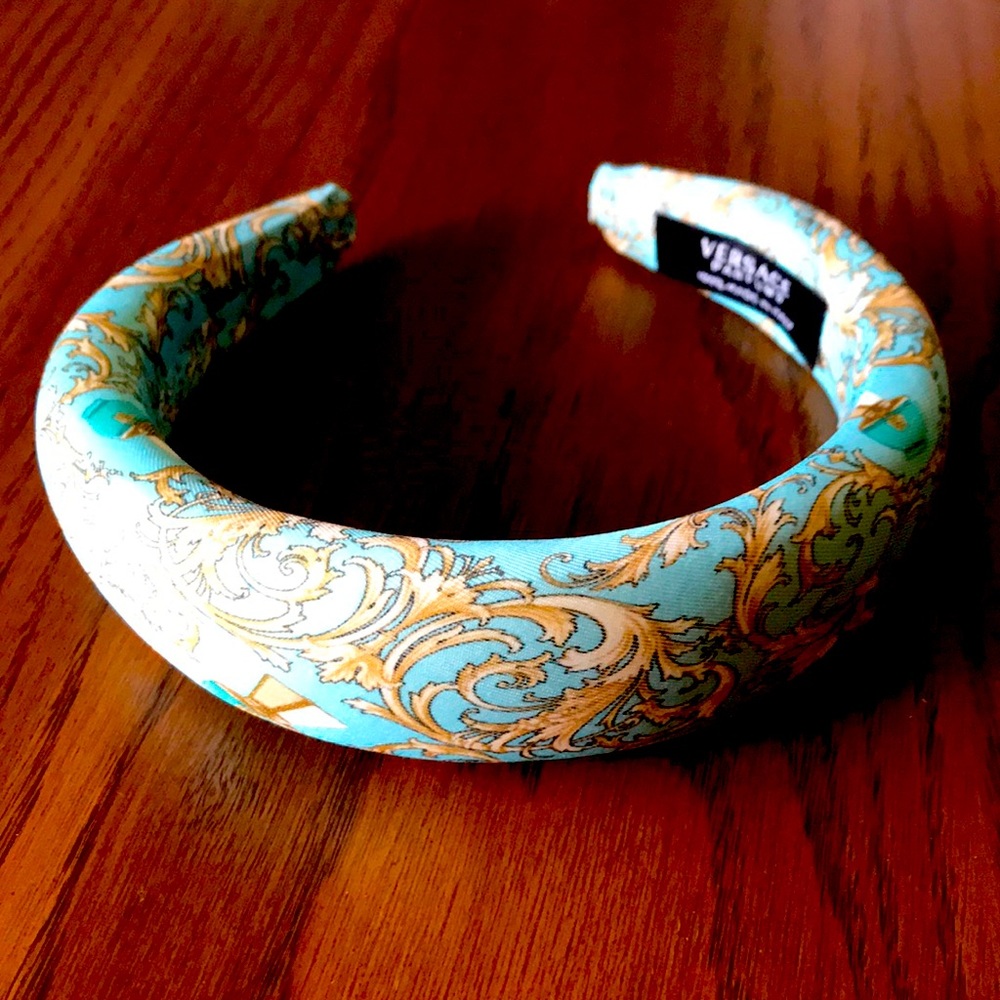 NWT Versace Dylan Turquoise Headband handmade in Italy